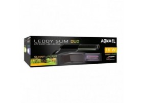 AQUAEL Eclairage Leddy Slim Duo Noir 16 Watts SUNNY & PLANT pour aquarium de 40 à 60cm
