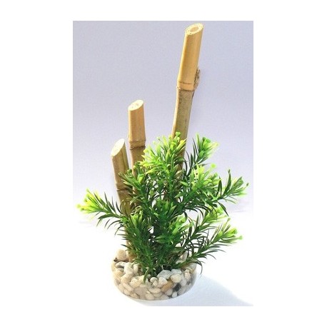 Plante artificielle pour aquarium bambou