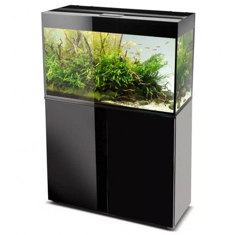 Aquael Aquarium Glossy Noir led 2x16watts 80x35x54cm 125 litres