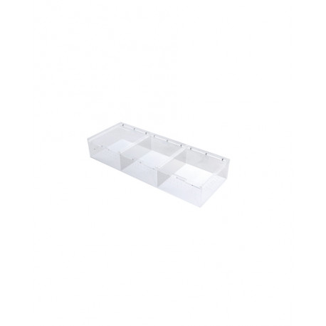 Reptizoo Boîte acrylique 3 compartiments 56.5x20.6x9.5cm