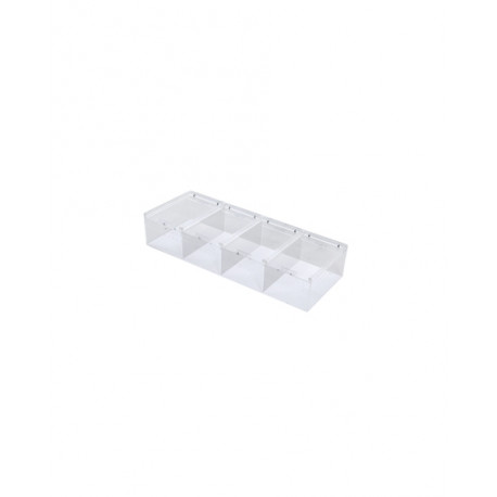 Reptizoo Boîte acrylique 4 compartiments 56.5x20.6x9.5cm